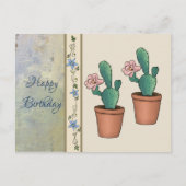 Kaktusblüte Postkarte (Vorderseite)