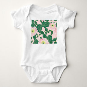 Kaktusblüten: Aquarellmalerei Baby Strampler