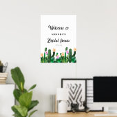 Kaktusblüten Braut-Fiesta Poster (Heimbüro)