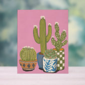 Kaktusblüten Rosa Acrylschild (Neutral)