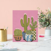 Kaktusblüten Rosa Acrylschild (Hochzeit)