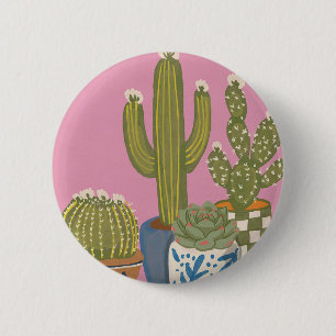 Kaktusblüten Rosa Button