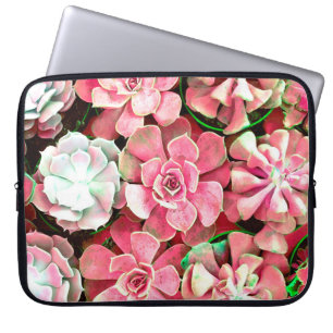 Kaktusblütendesign für romantische Hochzeit-Back Laptopschutzhülle