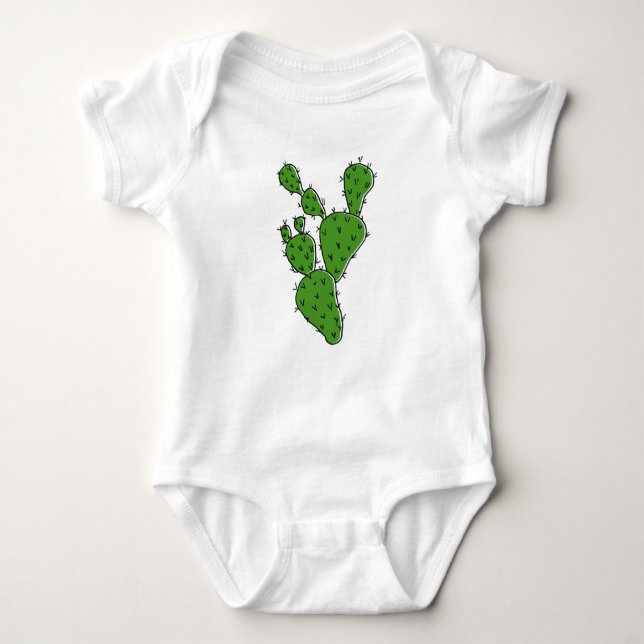 Kaktusbodysuit oder -T - Shirt, Baby oder Kind Baby Strampler (Vorderseite)