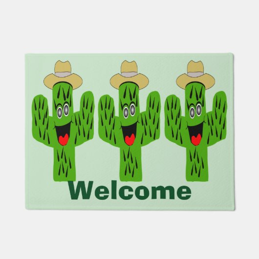 Kaktusdesign Fußmatte (Vorderseite)