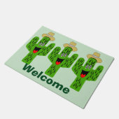 Kaktusdesign Fußmatte (Schrägansicht)