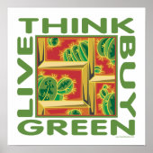 Kaktusdesign Poster (Vorne)