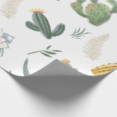 Kaktusentwurf Geschenkpapier (Ecke)