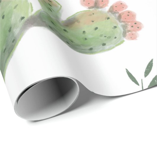 Kaktusentwurf Geschenkpapier (Rolleneckpunkt)