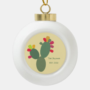 Kaktusfamilie Keramik Kugel-Ornament