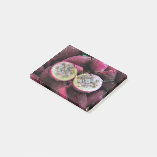 Kaktusfeige-Kaktus-Frucht und Samen Post-it Klebezettel (angewinkelt)