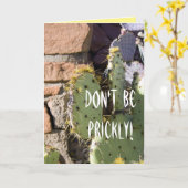 Kaktusfeige-Kaktus-Geburtstag Karte (Gelbe Blume)