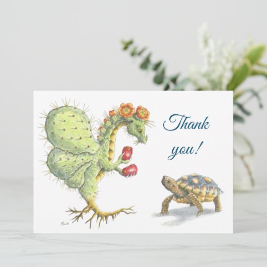 Kaktusfeigedrache u. -schildkröte - danke zu (Stehend Vorderseite)