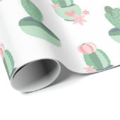 Kaktusgarten-Muster Geschenkpapier (Rolleneckpunkt)