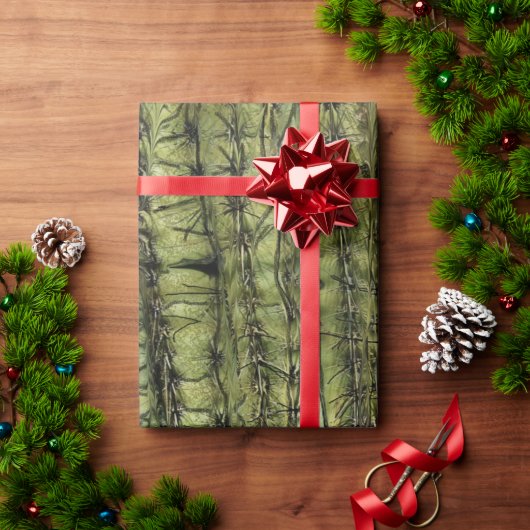 Kaktusgrünes Geschenkpapier (Feiertagsgeschenk)