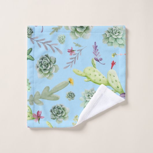 Kaktusmuster 10 badhandtuch set (Waschlappen)