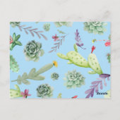 Kaktusmuster 10 postkarte (Rückseite)