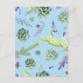 Kaktusmuster 10 postkarte (Vorderseite)