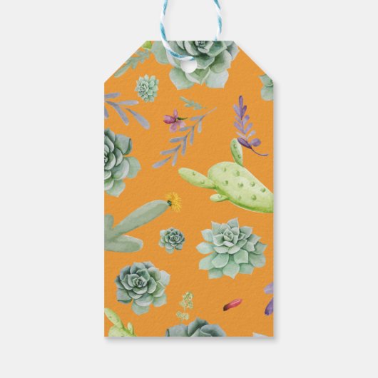 Kaktusmuster 11 geschenkanhänger (Rückseite)