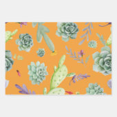 Kaktusmuster 11 geschenkpapier set (Vorderseite)
