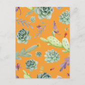 Kaktusmuster 11 postkarte (Vorderseite)