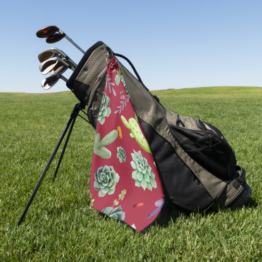 Kaktusmuster 4 golfhandtuch (Gras)