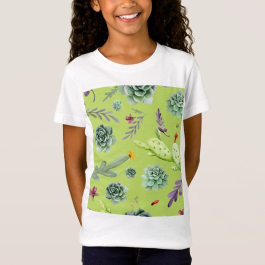 Kaktusmuster 6 T-Shirt (Vorderseite)