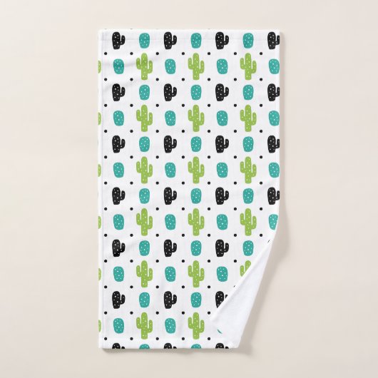 Kaktusmuster Badhandtuch Set (Handtuch)