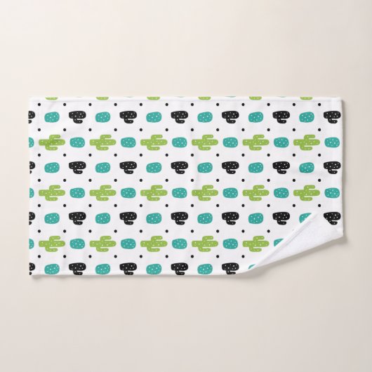 Kaktusmuster Badhandtuch Set (Handtuch)