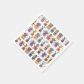 Kaktusmuster der Wasserfarbe Serviette (Ecke)