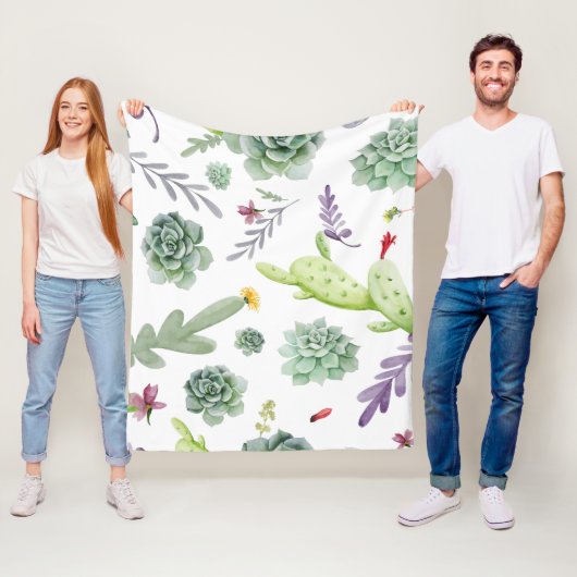 Kaktusmuster Fleecedecke (Beispiel)