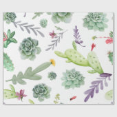 Kaktusmuster Geschenkpapier (Flach)