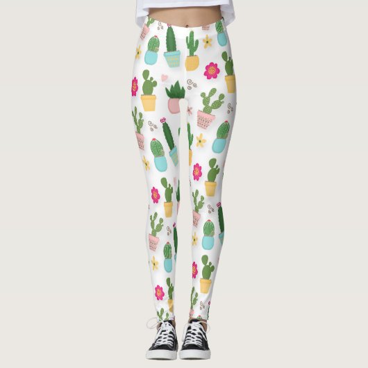 Kaktusmuster  leggings (Vorderseite)