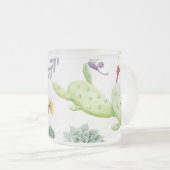 Kaktusmuster Mattglastasse (VorderseiteRechts)