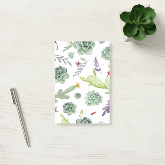 Kaktusmuster Post-it Klebezettel (Büro)