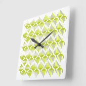 Kaktusmuster Quadratische Wanduhr (Winkel)