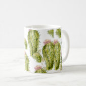 Kaktusmuster Wasserfarbe Kaffeetasse (VorderseiteRechts)