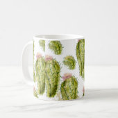 Kaktusmuster Wasserfarbe Kaffeetasse (Vorderseite Links)