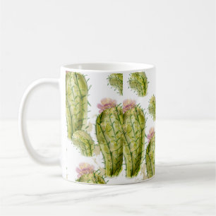 Kaktusmuster Wasserfarbe Kaffeetasse