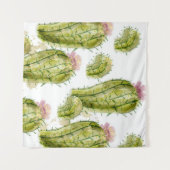 Kaktusmuster Wasserfarbe Wandteppich (Vorderseite (Horizontal))