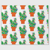 KaktusWeihnachtsbaum Geschenkpapier (Flach)
