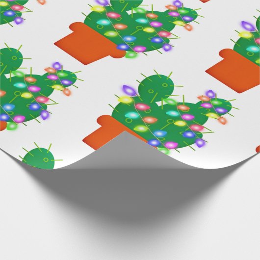 KaktusWeihnachtsbaum Geschenkpapier (Ecke)