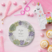 Kaktuswreath-Blatt-saftiges hölzernes Brautparty Pappteller (Party)