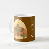 Kaktuswüste mit Sonne Kaffeetasse (Vorderseite Links)