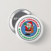 Kala Christougenna Griechische Weihnachtsfeiertage Button (Vorne & Hinten)