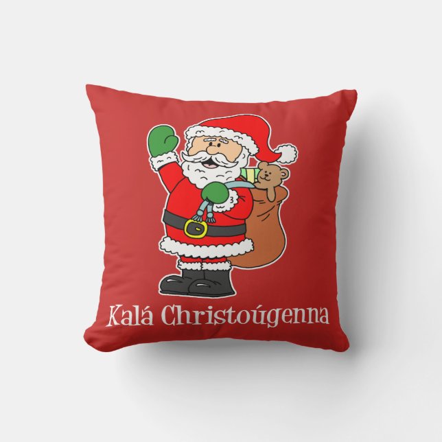 Kala Christougenna Griechische Weihnachtszeit Kissen (Vorderseite)