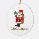Kala Christougenna griechisches Weihnachten Sankt Keramik Ornament (Links)