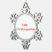 Kala Christouyenna - Verzierung Schneeflocken Zinn-Ornament (Rechts)
