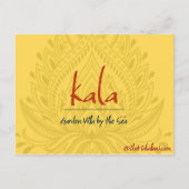 Kala Garden Villa Postkarte (Vorderseite)