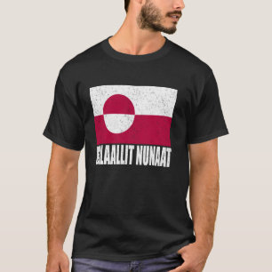 Kalaallit Nunaat Flag Grunge Vintage Souvenir Grön T-Shirt